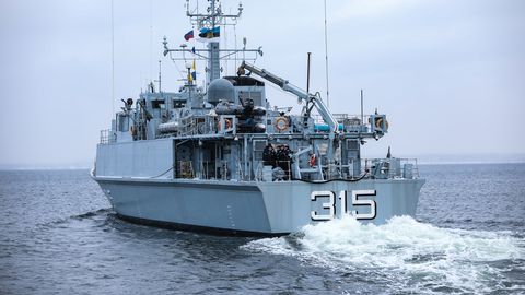 Корабль ВМС Эстонии направился на военную операцию