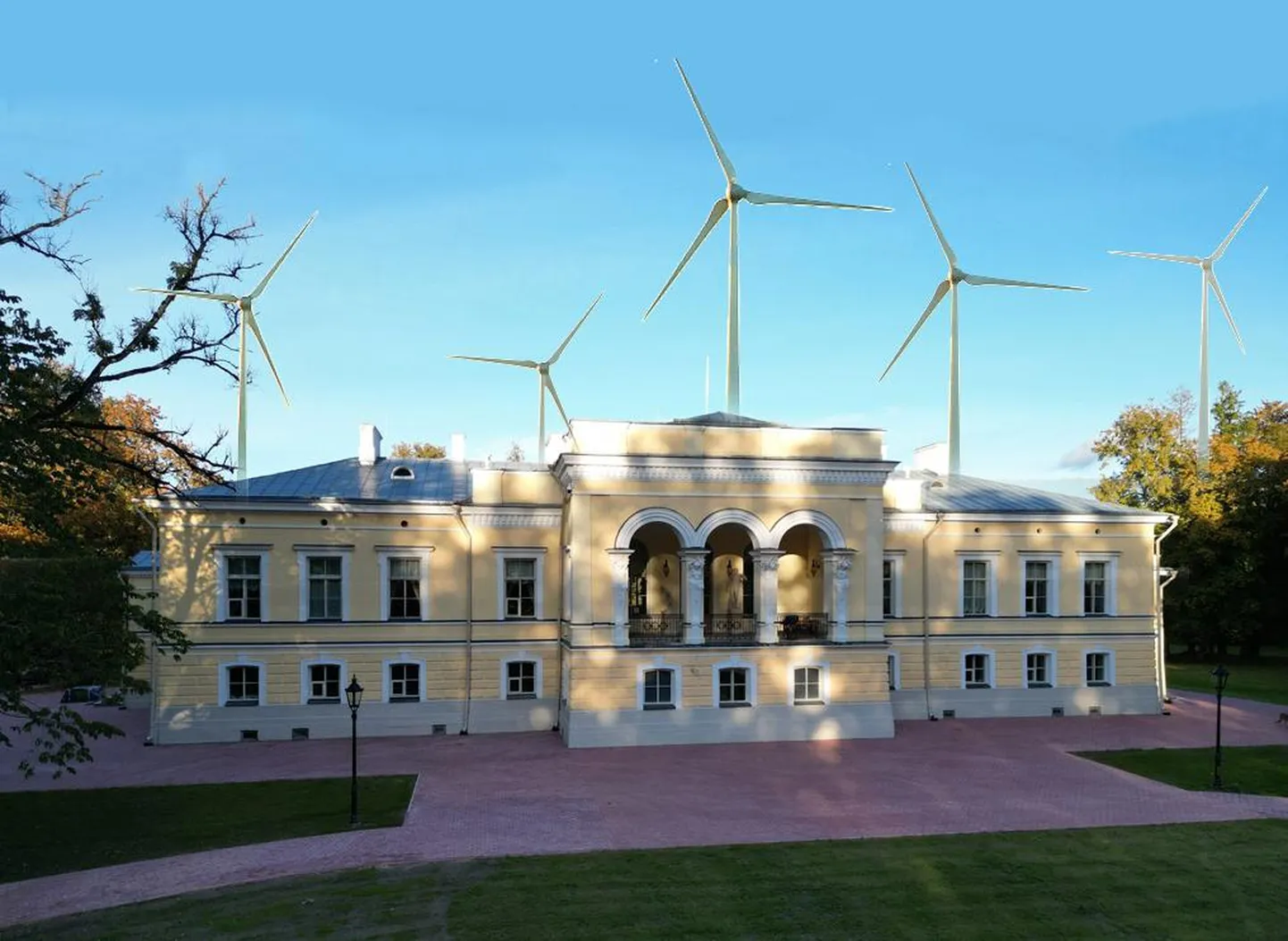 Fotomontaaž Muuga mõisa tulevikust juhul, kui Sustainable Investments OÜ plaanid teostuvad.