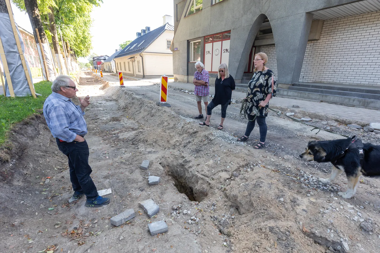 Suur-Aia tänava arheoloogilise eeluuringu põhitähelepanu keskendus kesklinnapoolse meetrise kultuurikihi uurimisele.