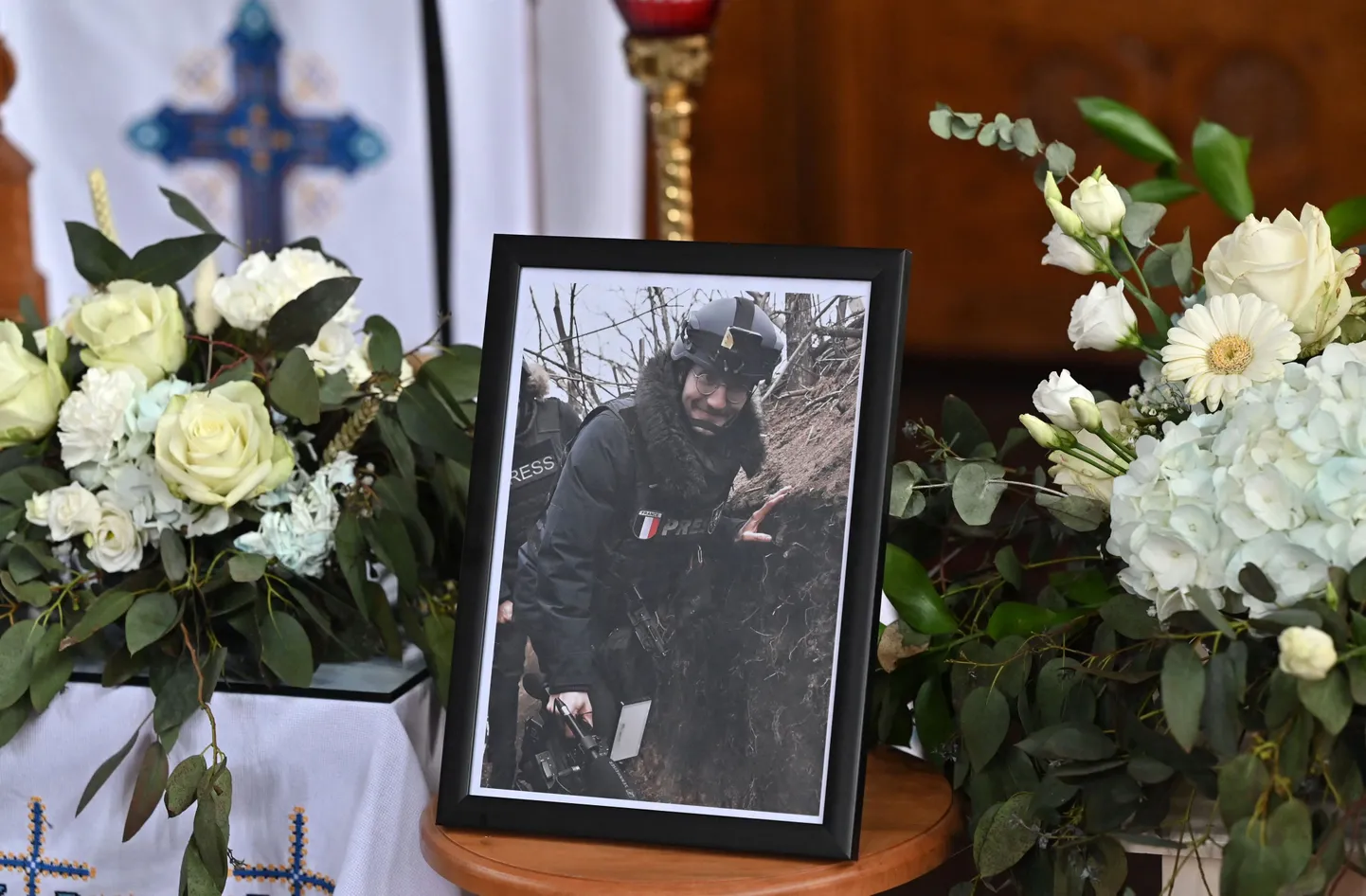 Hukkunud Armin Soldini pilt tema auks korraldatud mälestusüritusel