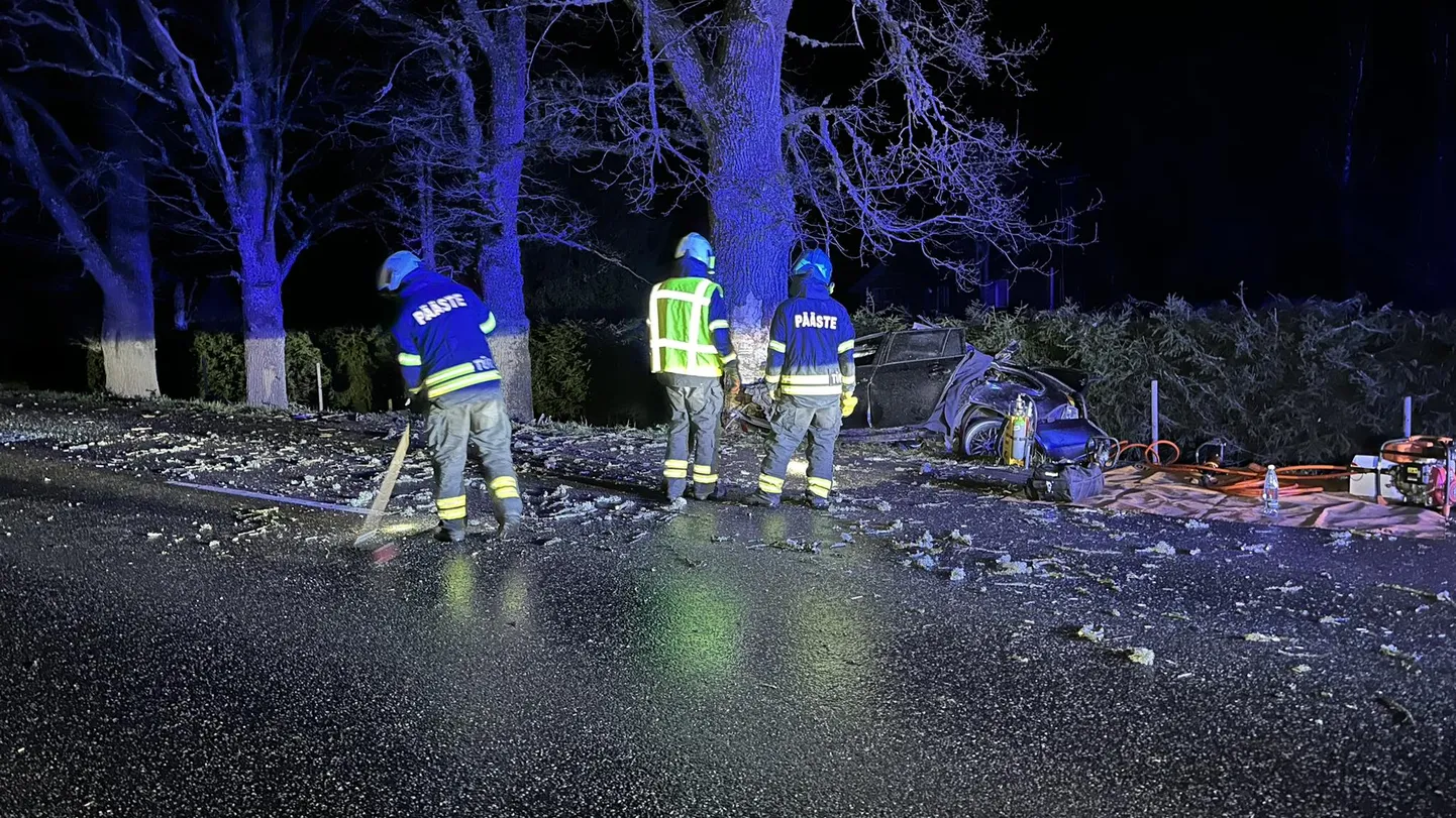 BMW-ga vastu puud kihutanud autos hukkus kaks noormeest.