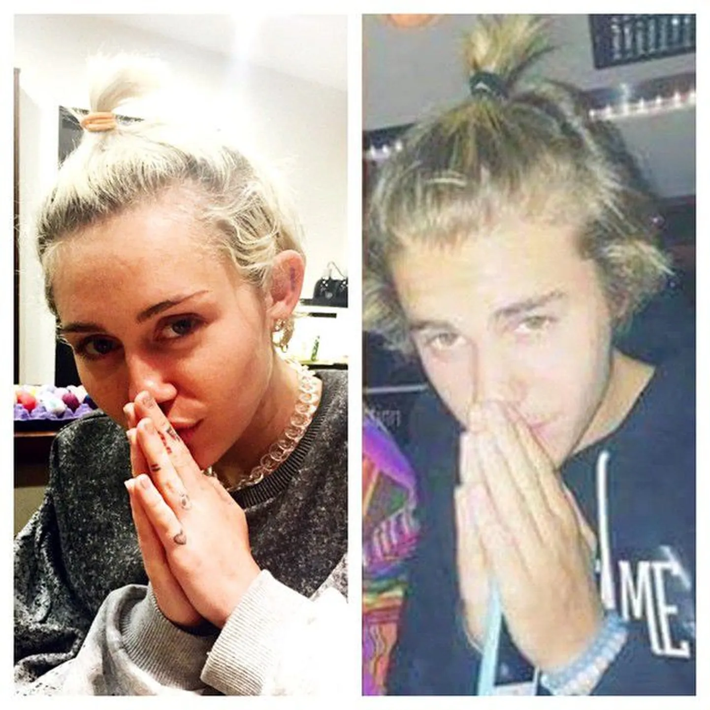 Nagu kaks tilka vett: Miley Cyrus ja Justin Bieber