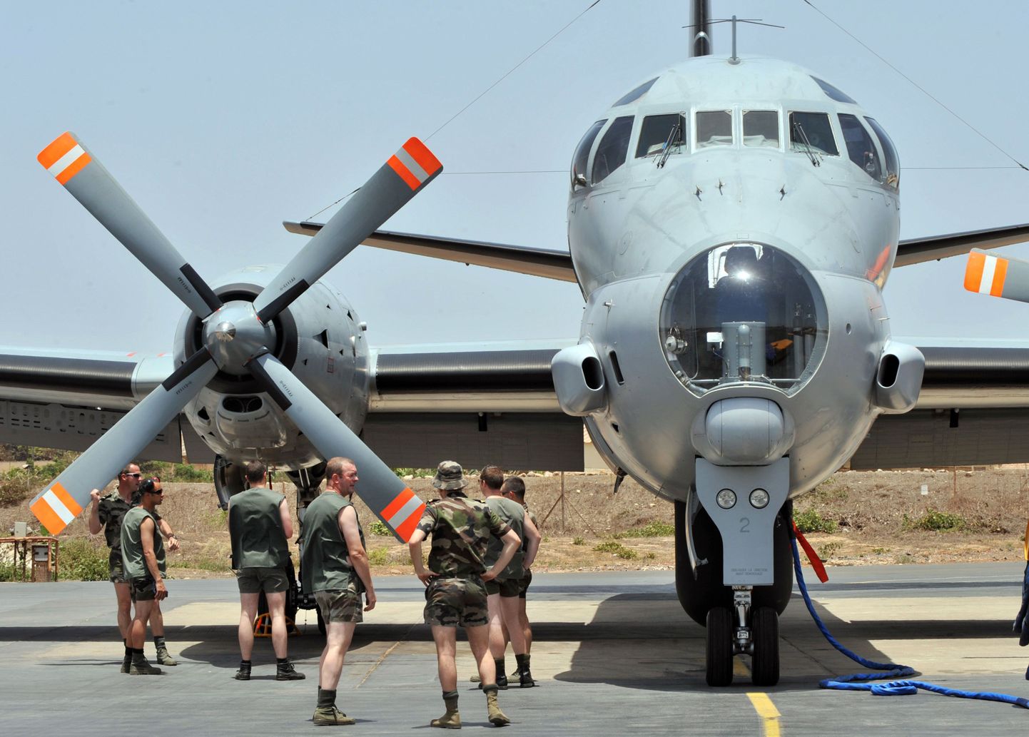 Prantsuse mereväe patrull-lennukid Dakari lennubaasis.