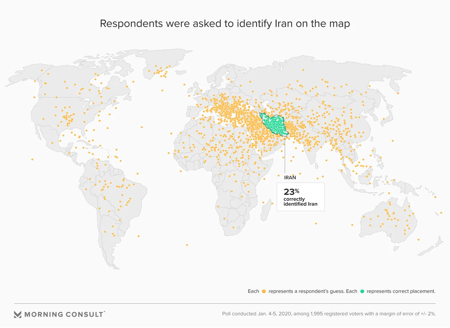 Американцев попросили найти на карте мира Иран