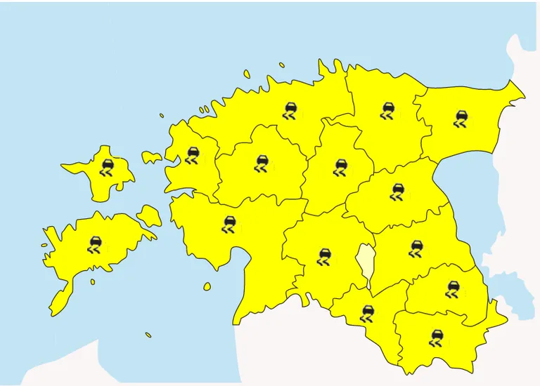 Kõikjal Eestis valitseb libeduseoht.
