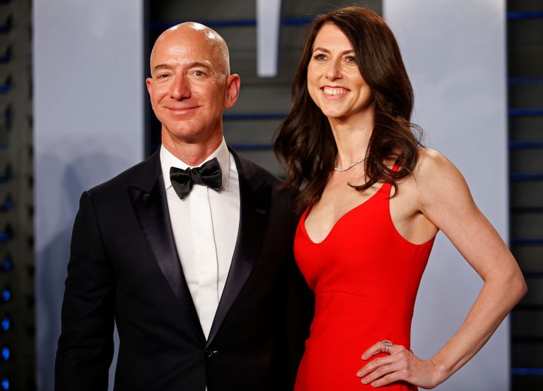 Jeff ja MacKenzie Bezos 2018 Vanity Fairi Oscari peol