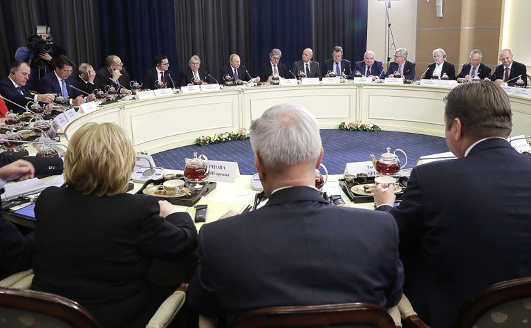 Путин на встрече с представителями деловых кругов Германии, Сочи, Россия, декабрь 2019 года.