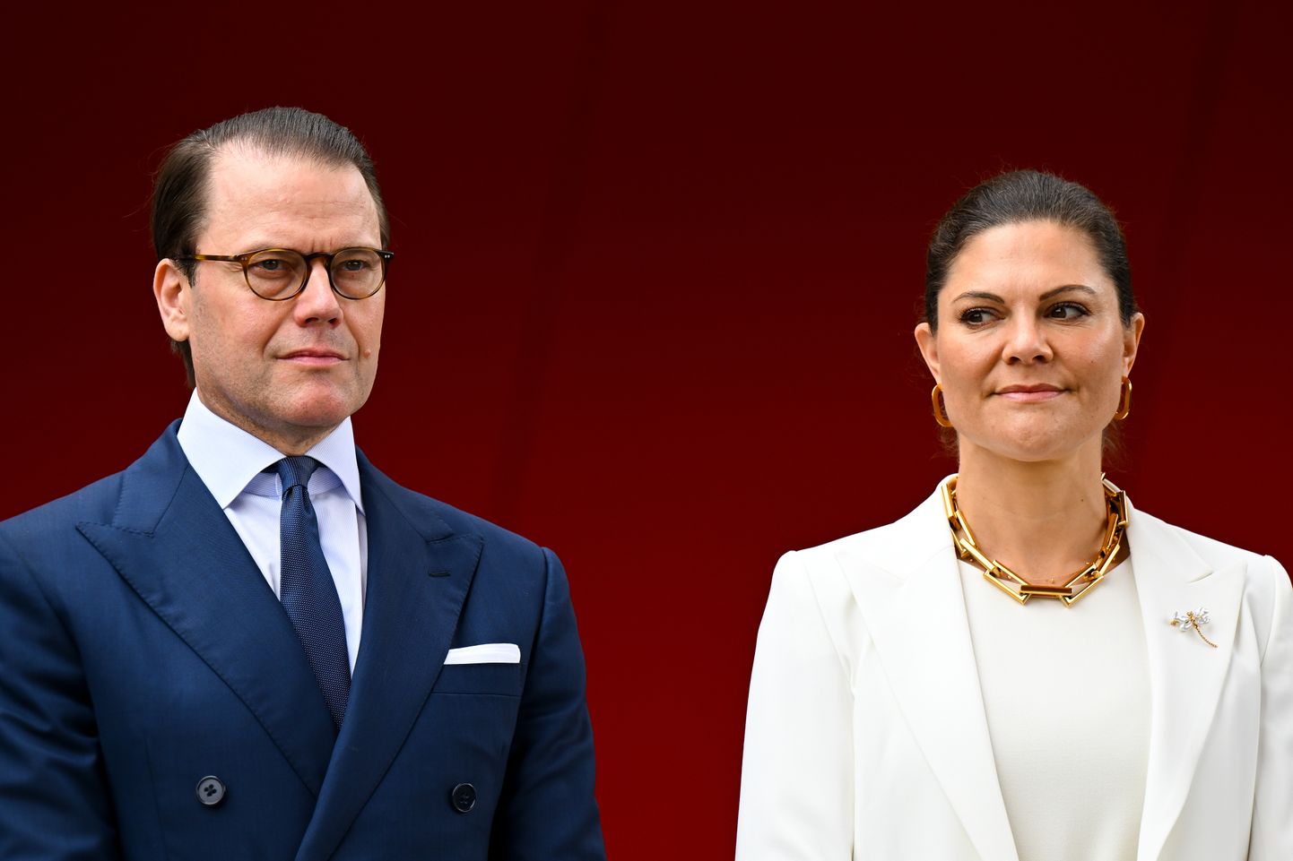 Rootsi kroonprintsess Victoria (paremal) ja prints Daniel olid selle aasta veebruaris visiidil Austraalias. Pildil on nad 13. veebruaril 2023 Canberras põlishõimu etteastet vaatamas