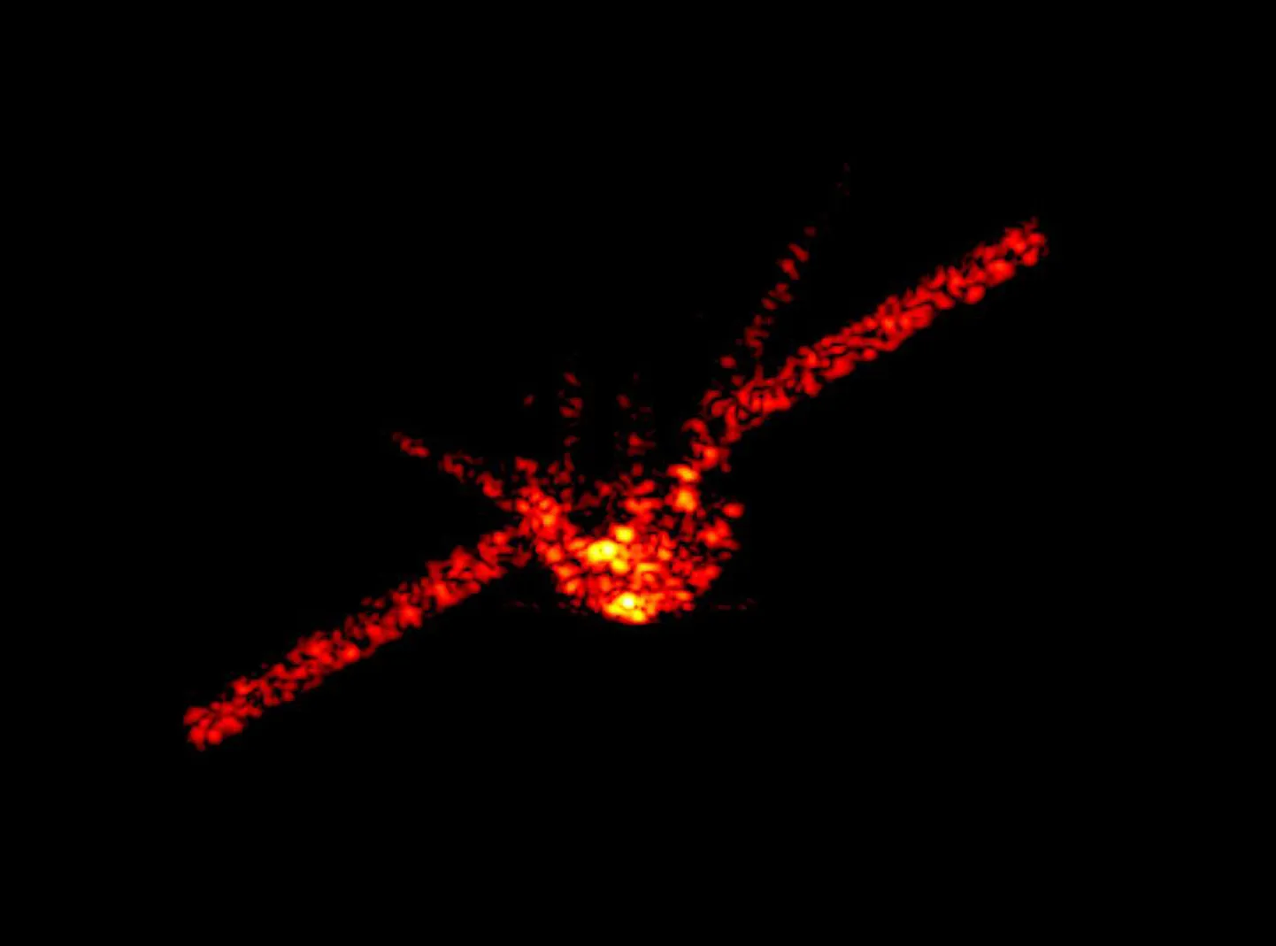 Radaripilt kontrolli alt väljunud Tiangong-1st.