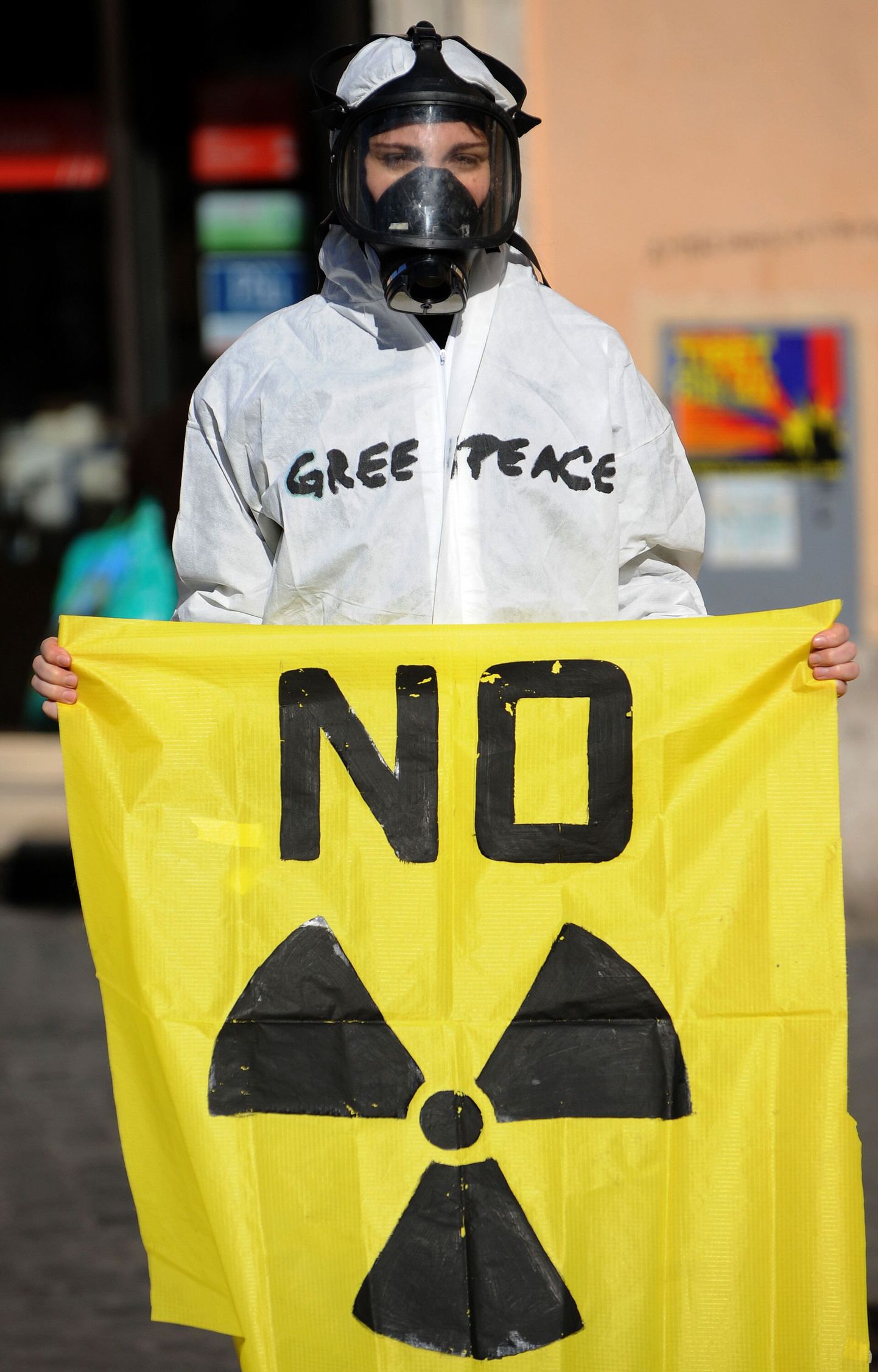 Greenpeace'i tuumavastane meeleavaldaja.