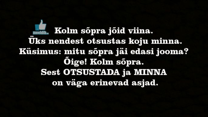 Kolm sõpra jõid viina