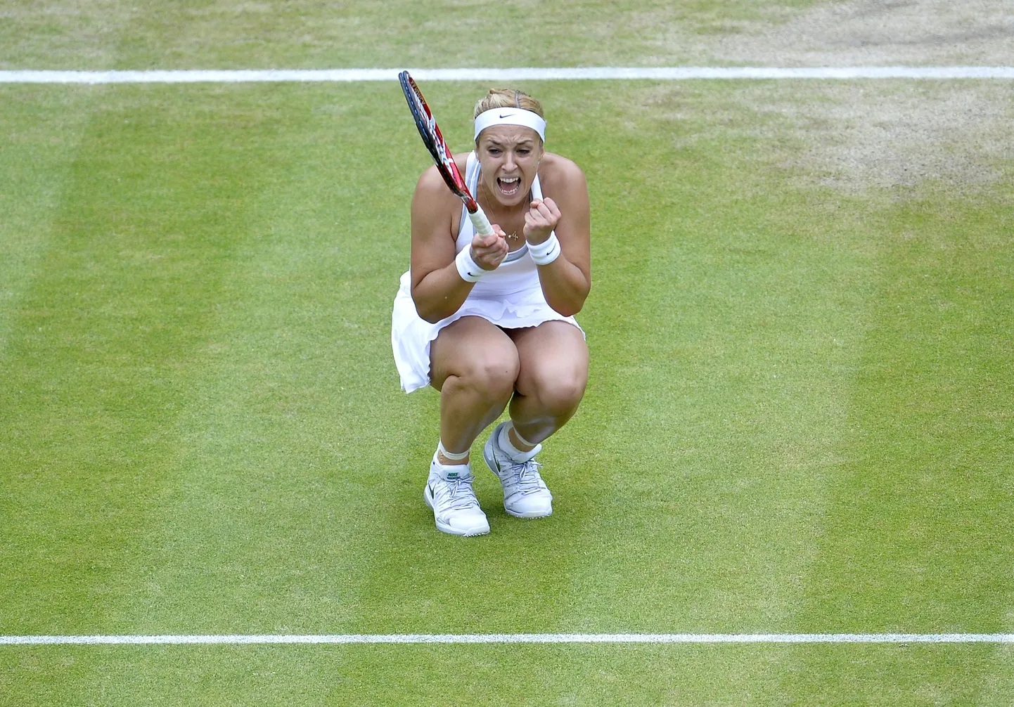 Sabine Lisicki Wimbledoni muruväljakul.
