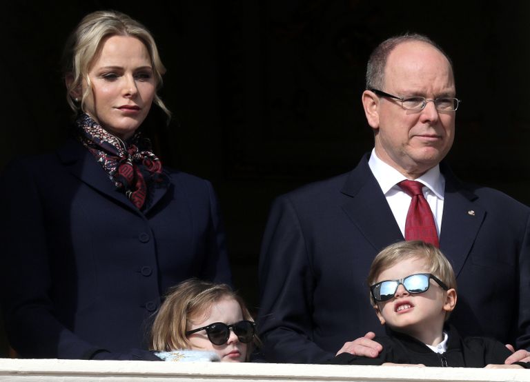 Monaco vürst Albert II, ta naine vürstinna Charlene ning nende lapsed, prints Jacques ja printsess Gabriella 27. jaanuaril 2020.