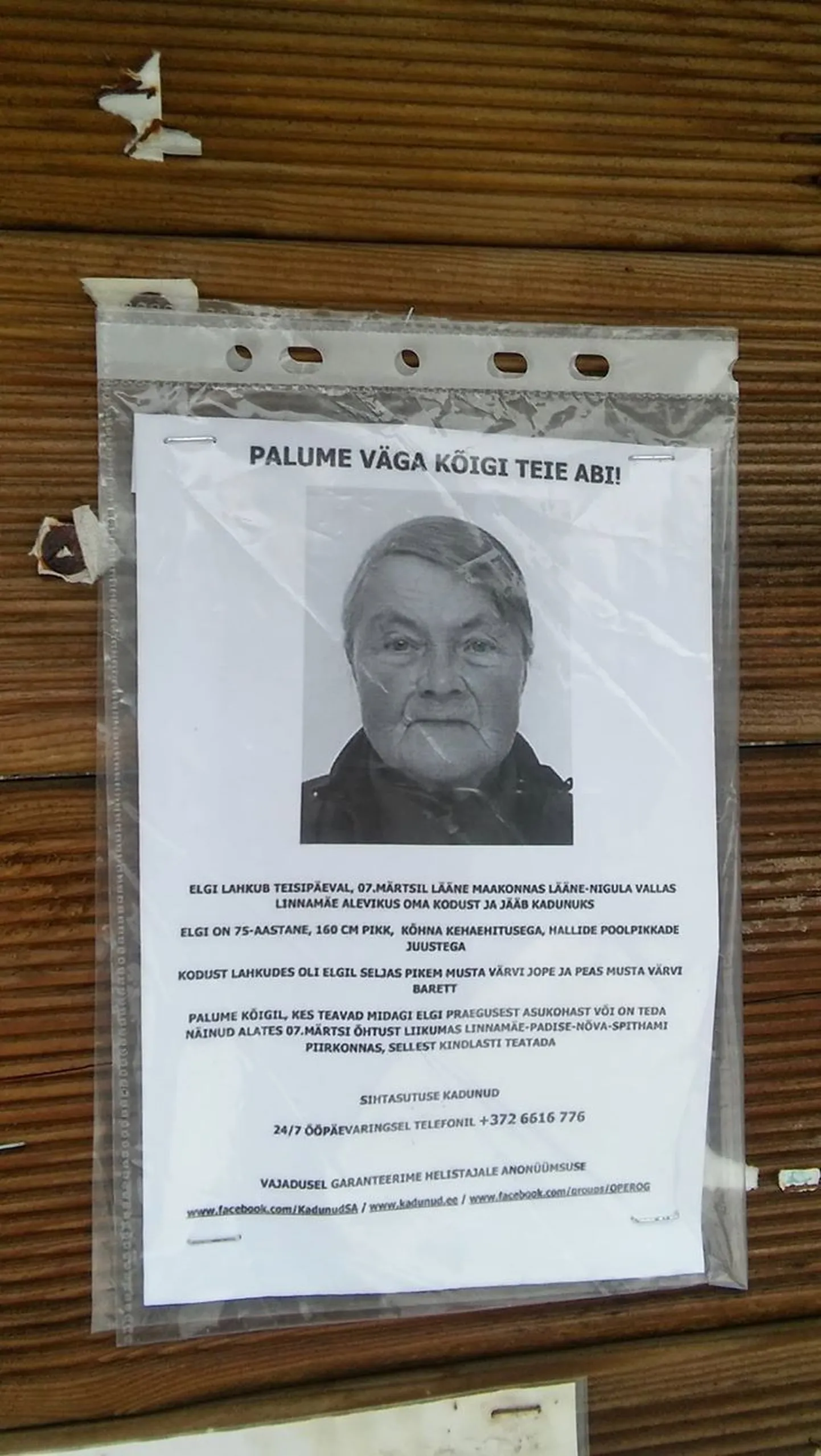 Kümme päeva kadunud Elgi otsingud jätkuvad.