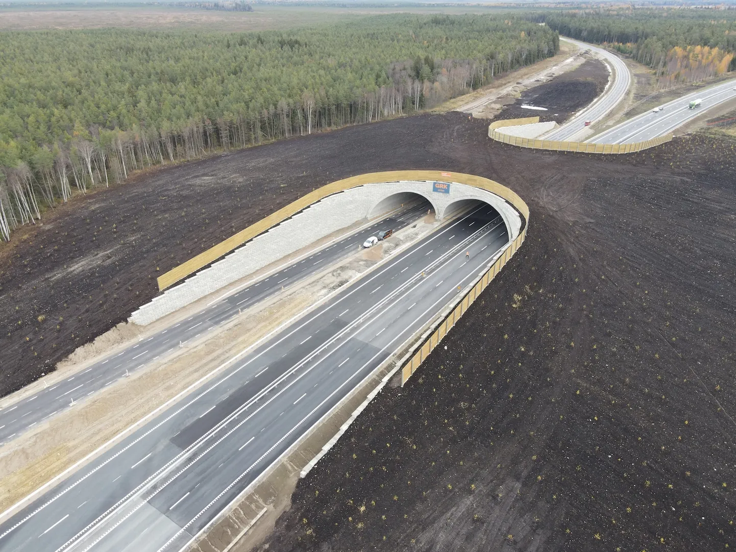 Puiatu ökodukt Tallinn-Tartu maanteel.
