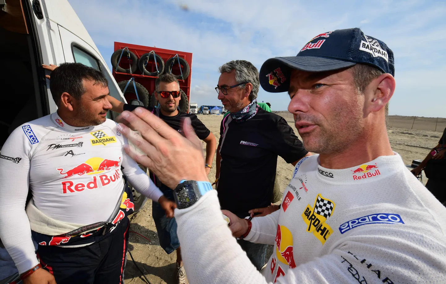 Daniel Elena (vasakul) ja Sebastien Loeb.