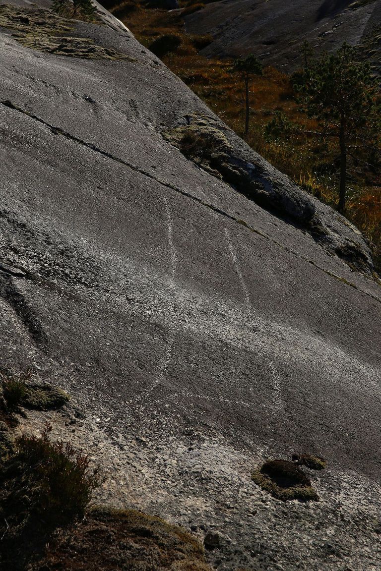 Norras leiti paati kujutav petroglüüf