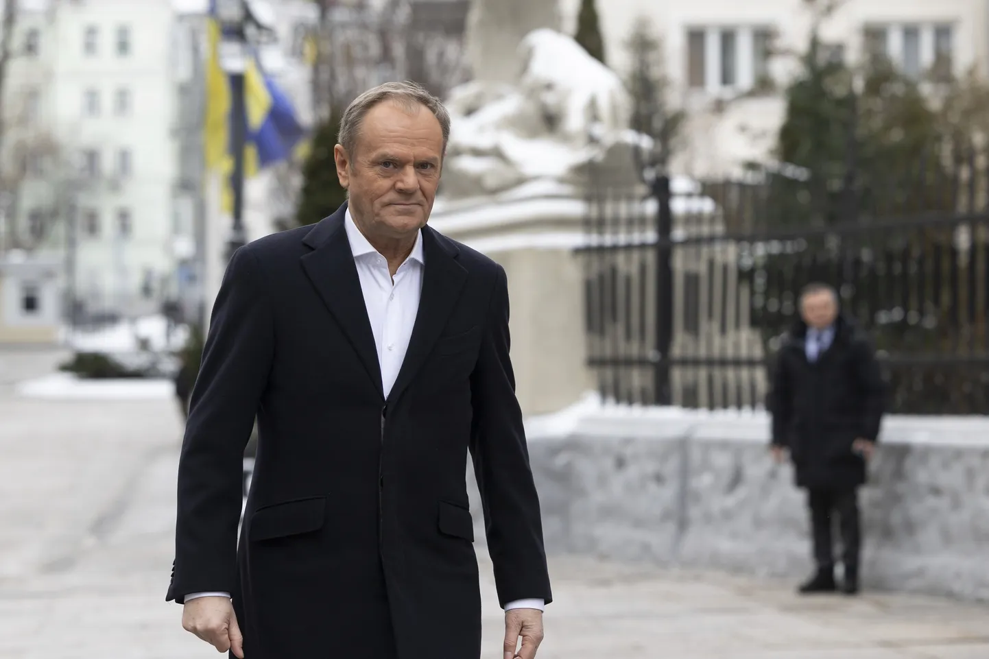 Poola peaminister Donald Tusk üleeile Kiievis.