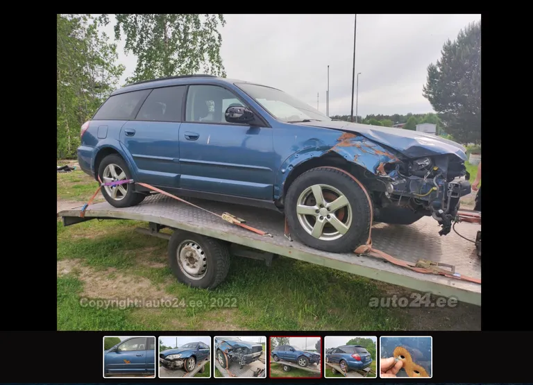 Скриншот с сайта Auto24.ee.