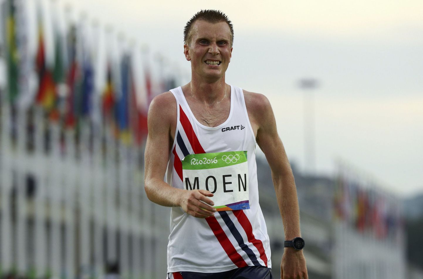 Norra jooksja Sondre Nordstad Moen Rio de Janeiro olümpiamängudel, kus ta sai maratonis 19. koha.