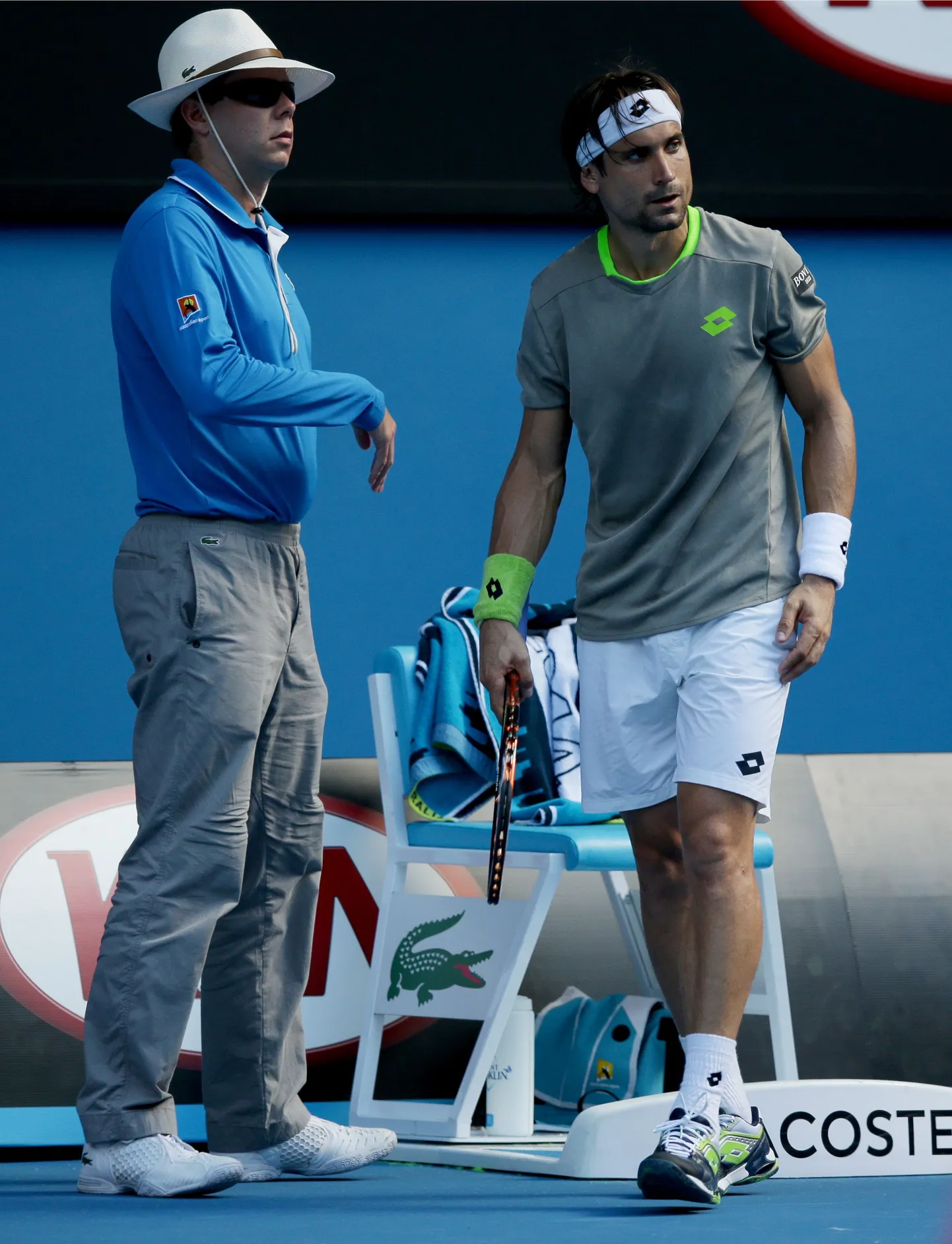 David Ferrer ja joonekohtunik.