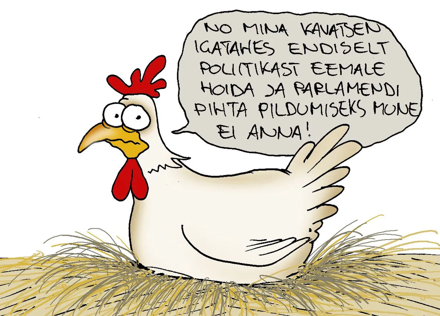 Munadega parlamendi vastu.