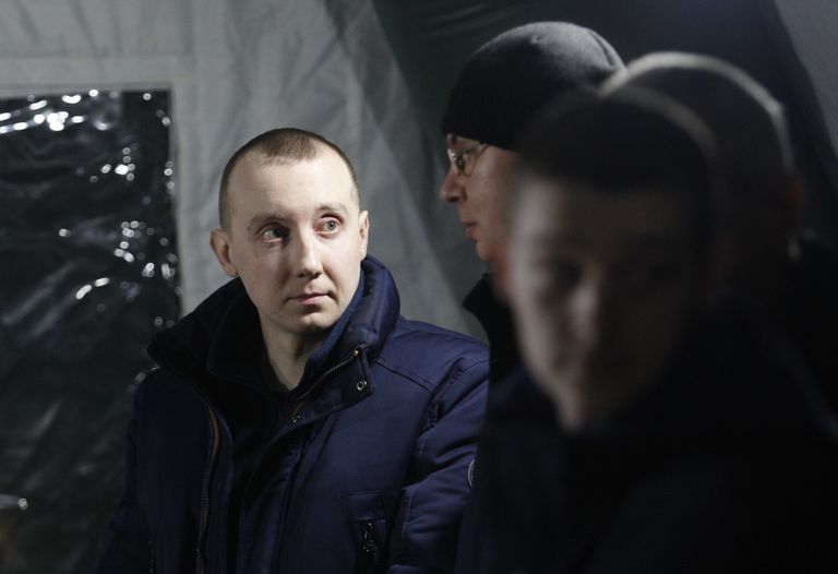 Станислав Асеев после освобождения из плена в рамках обмена между Украиной и ДНР 29 декабря 2019 года.