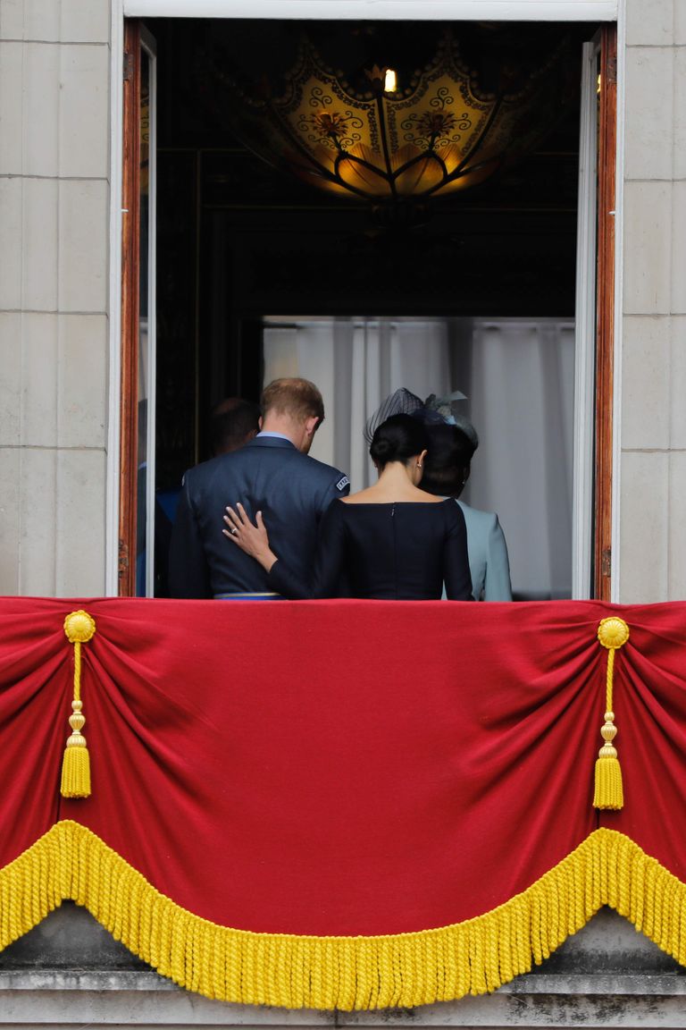 Prints Harry ja Sussexi hertsoginna Meghan lahkumas 10. juulil 2018 Buckinghami palee rõdult