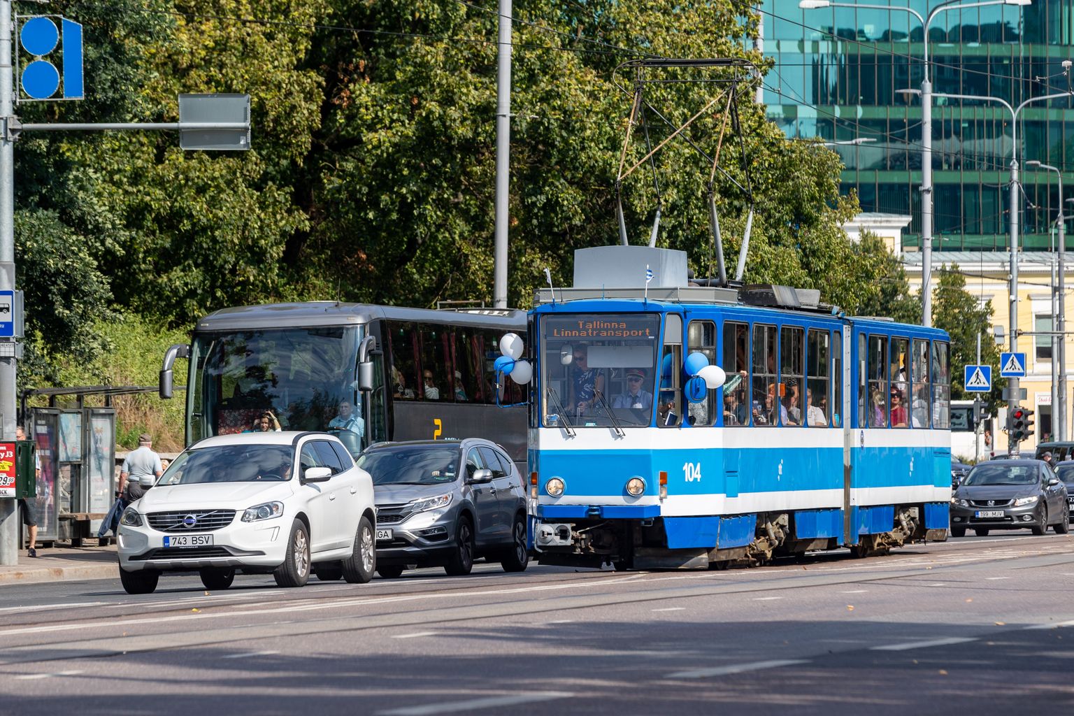 Tramm Tallinna liikluses. Pilt on illustratiivne.