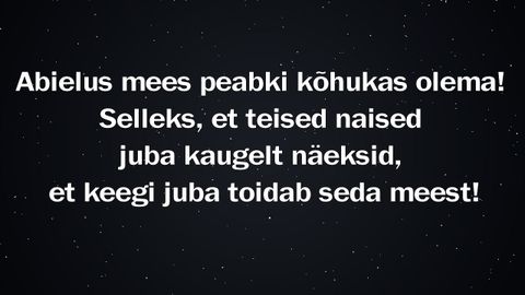 Abielus mees peabki kõhukas olema