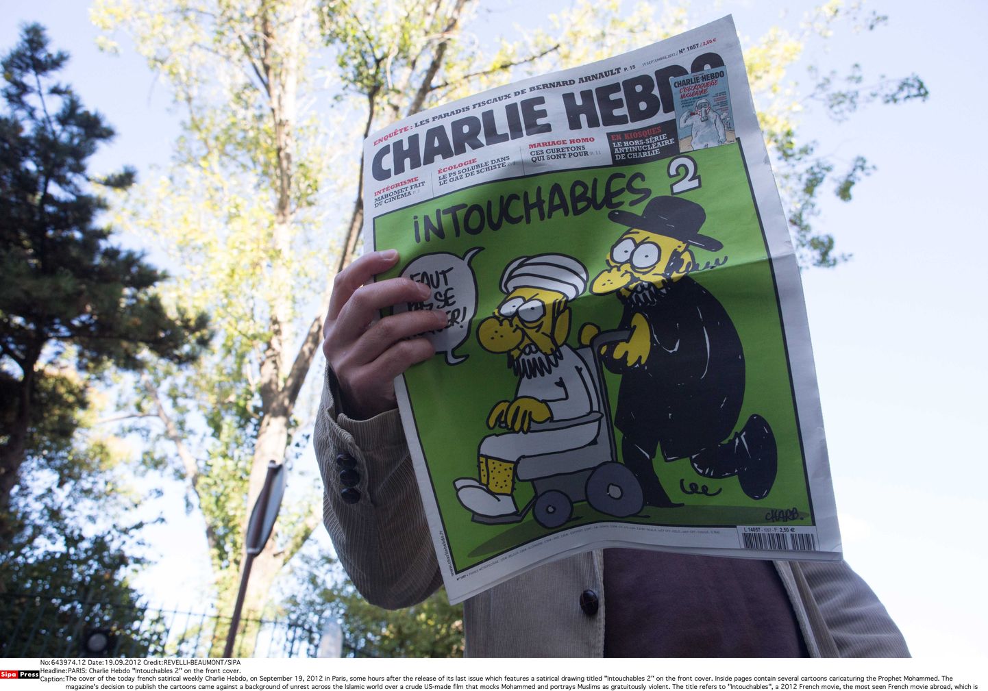 Prantsuse satiiriajakirja Charlie Hebdo  esikaas.