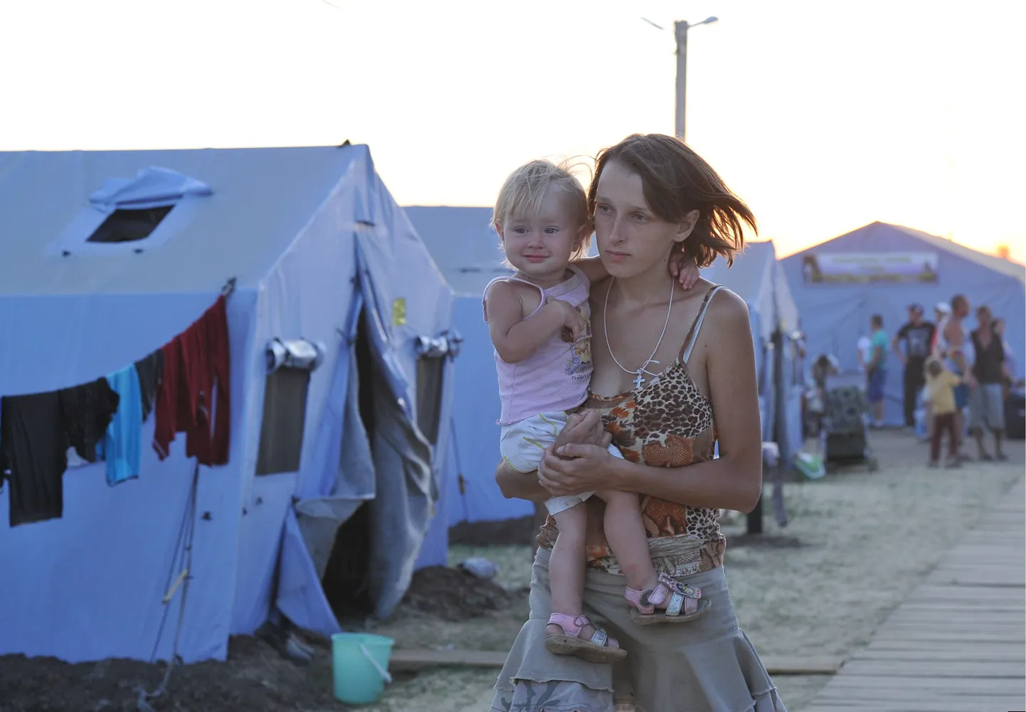 Украинские беженцы в Ростовской области.