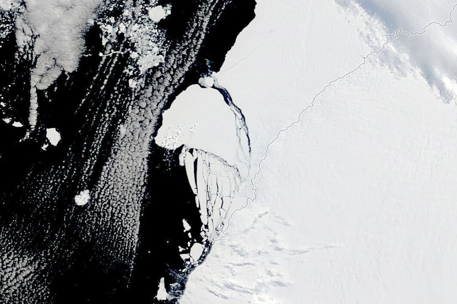 Antarktika merejää. Pilt on illustreeriv.