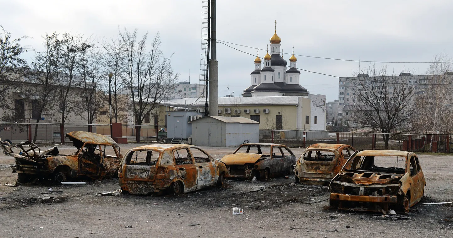Donetski oblastis asuv Mariupol 25. veebruaril.