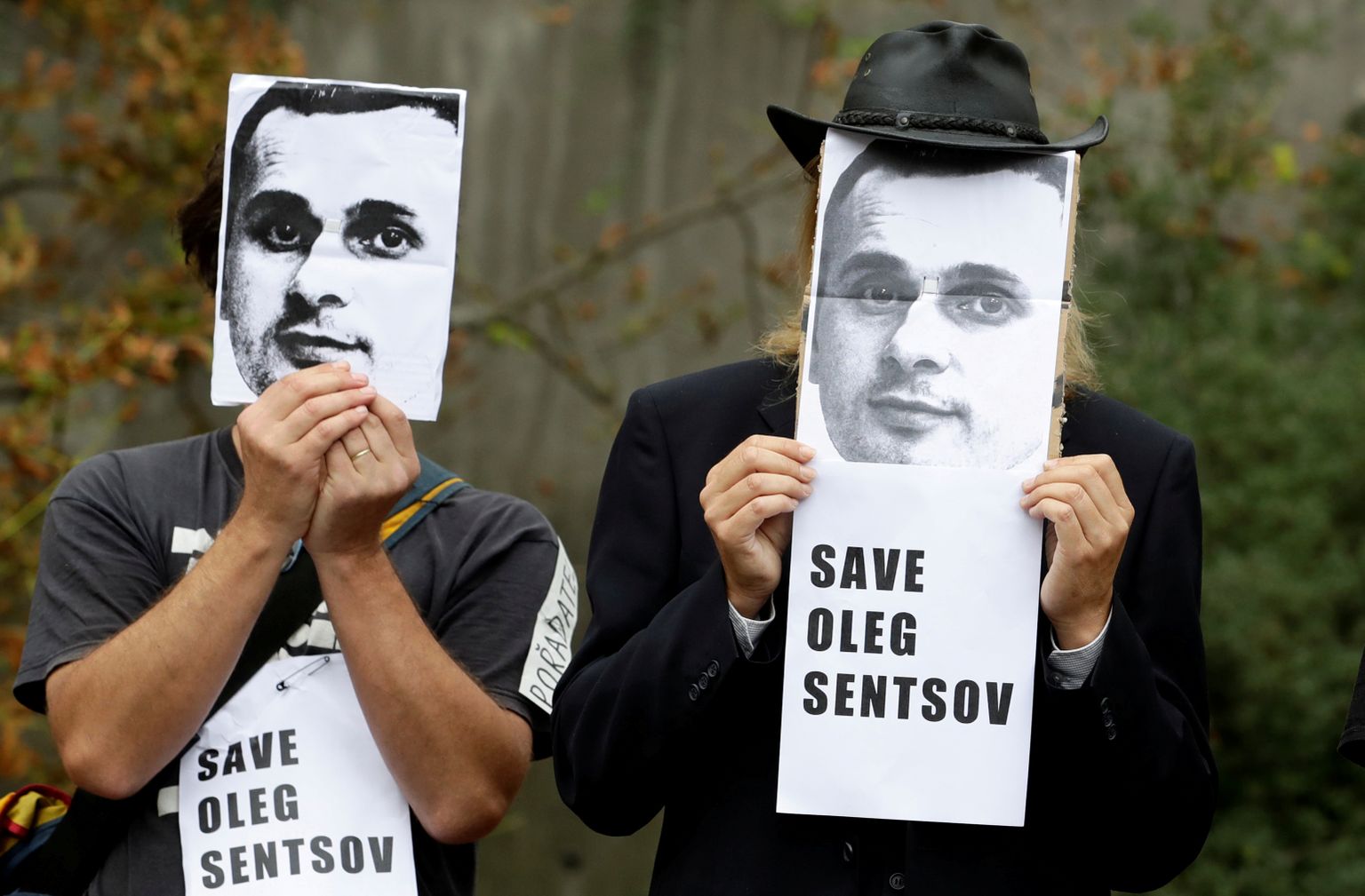 Акция в Праге в поддержку освобождения Сенцова