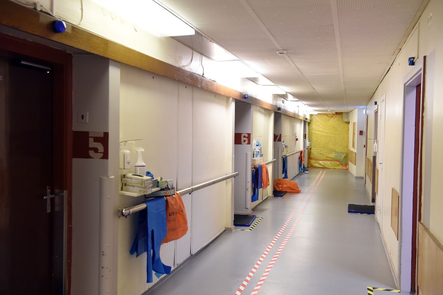 Rīgas Austrumu klīniskās universitātes slimnīcas stacionāra "Gaiļezers" Bīstamo infekciju nodaļa, kurā ārstē Covid-19 pacientus.