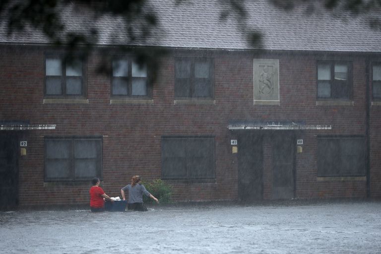 Juba enne orkaani Florence saabumist tekkis Põhja-Carolinas üleujutus. Pildil New Bern