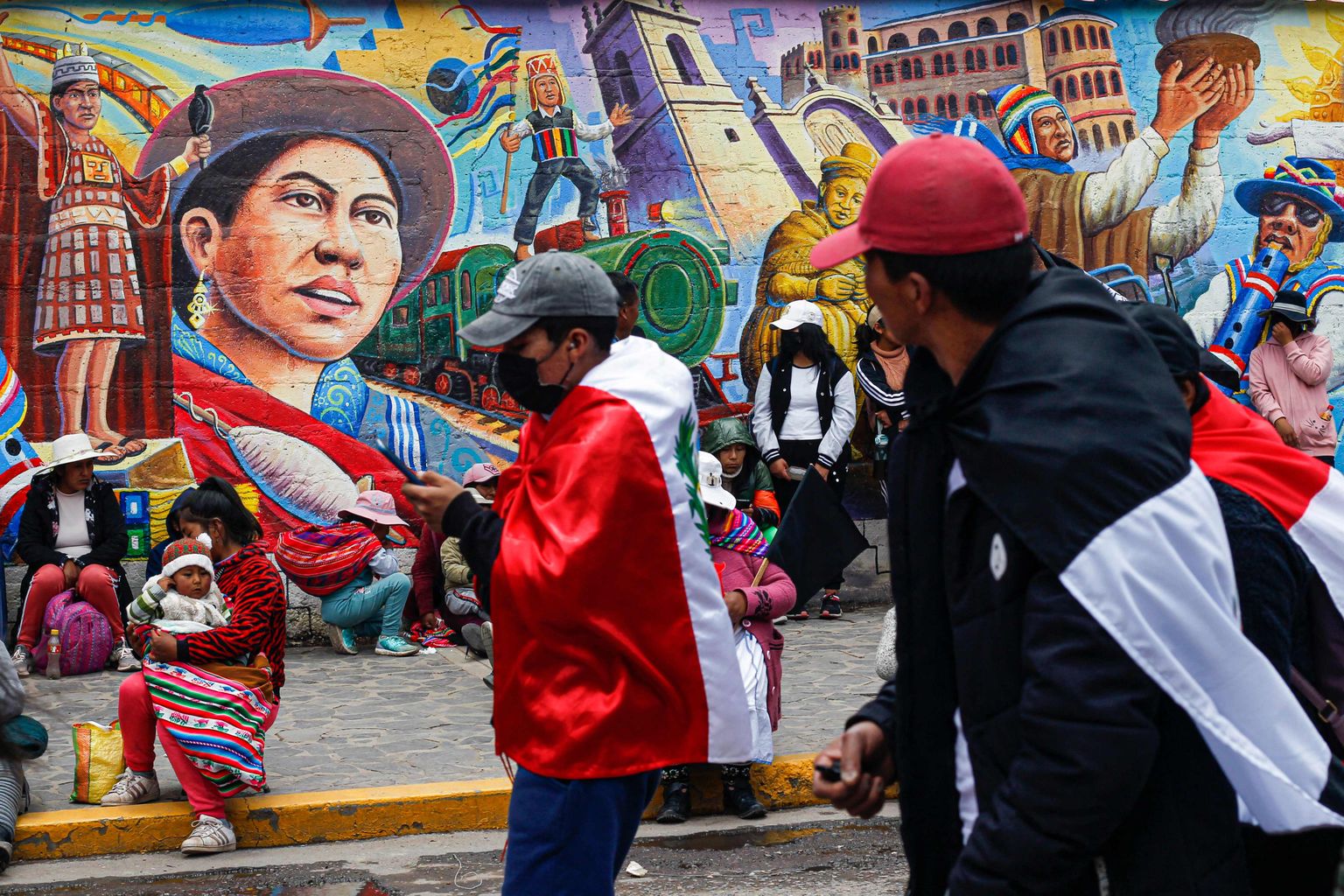 Meeleavaldajad Peruu tänavatel nõudmas detsembris ametisse asunud president Dina Boluarte lahkumist.