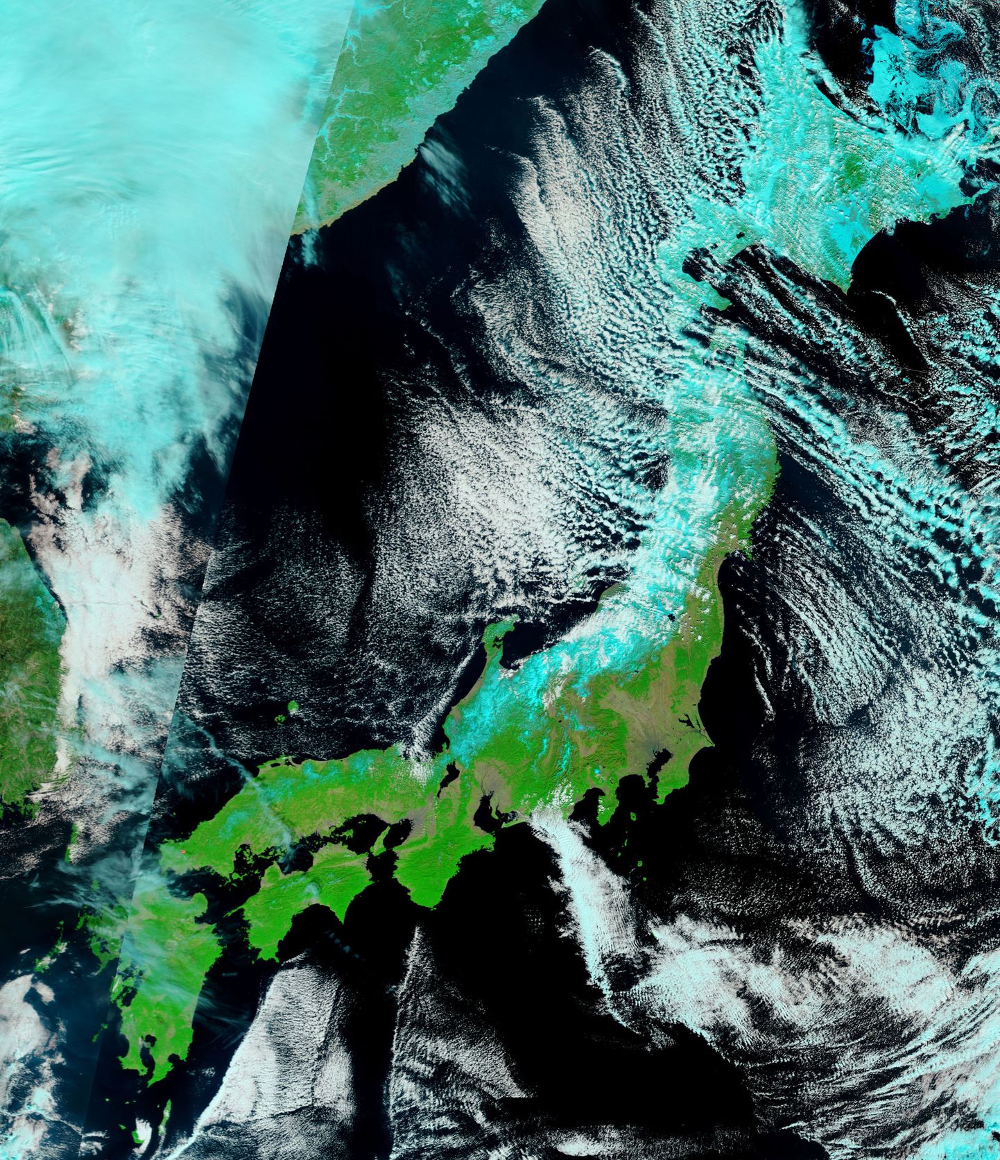 NASA satelliidifoto Jaapanist.