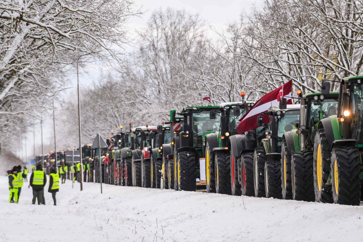 Läti põllumeeste protest.