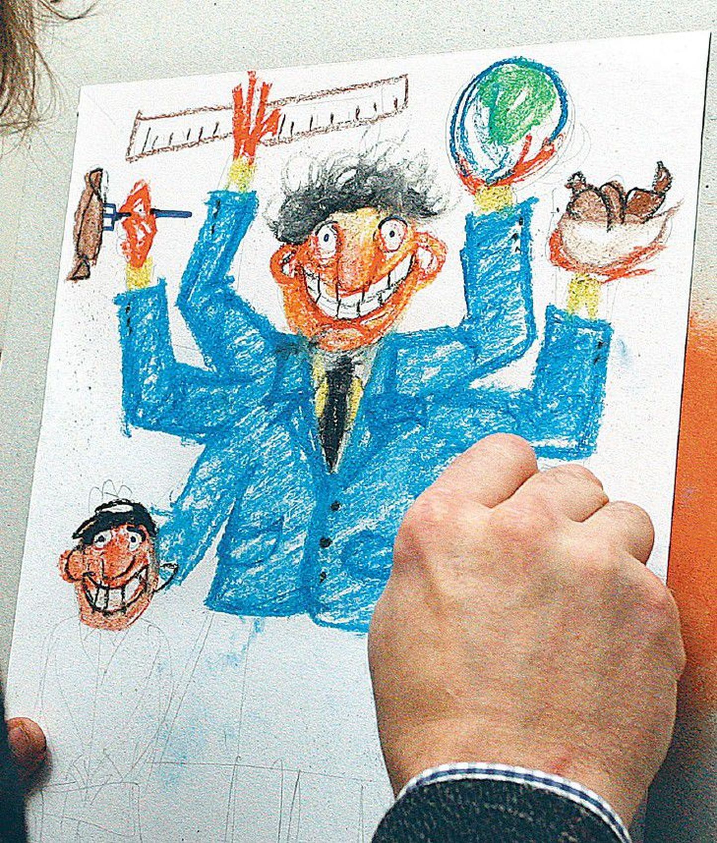Tallinna reaalkoolis õppivate laste vanemad panid mullu paberile oma nägemuse õpetajast. Sadade õpilastega tegelemine nõuaks ühe joonistaja silmis õpetajalt mitut pead ja kätt.