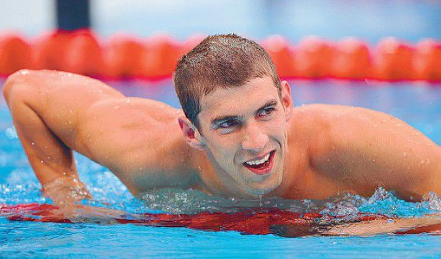 Ameeriklane Michael Phelps rõõmustab ajalooliste võitude üle.