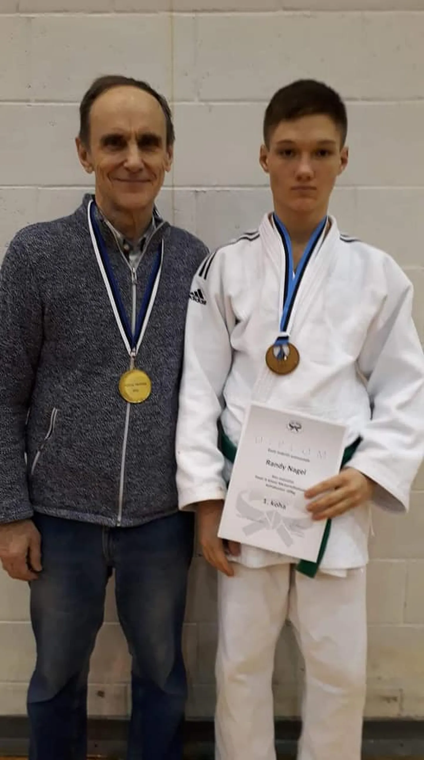 Randy Nagel ja treener Enno Raag