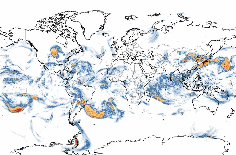 Maailma turbulentsikaardil on näidatud, kus on hetkel kõige suurem tõenäosus sattuda lennu ajal turbulentsi kätte. 24. mai 2024