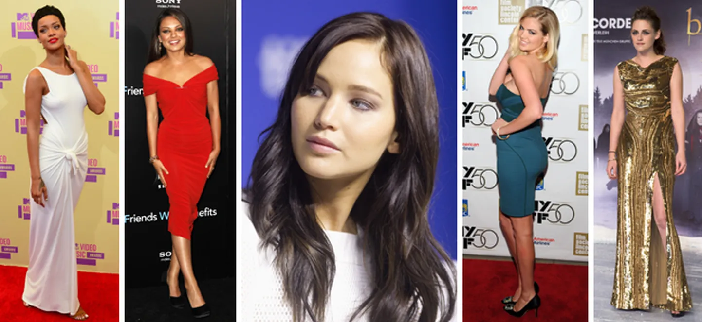 Rihanna, Mila Kunis, Jennifer Lawrence, Kate Upton, Kristen Stewart