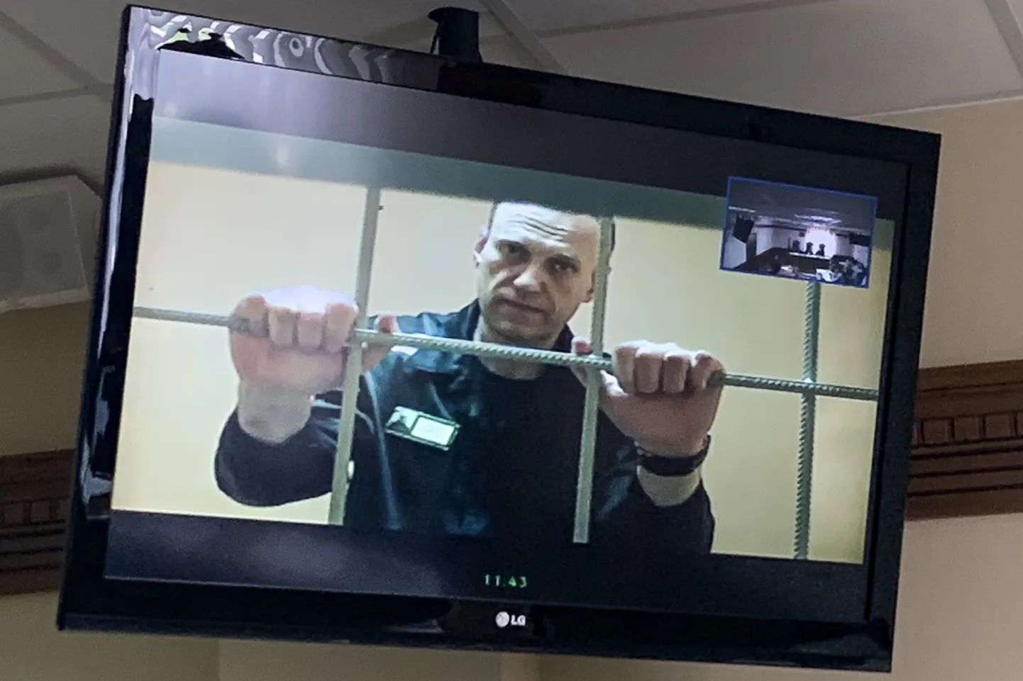 Venemaa opositsioonipoliitik Aleksei Navalnõi tänavu 7. juunil, mil ta pidi kohtu ette ilmuma videosilla vahendusel.