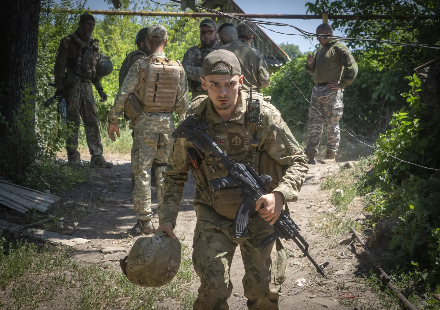 Ukraina sõdurid Donetskis.