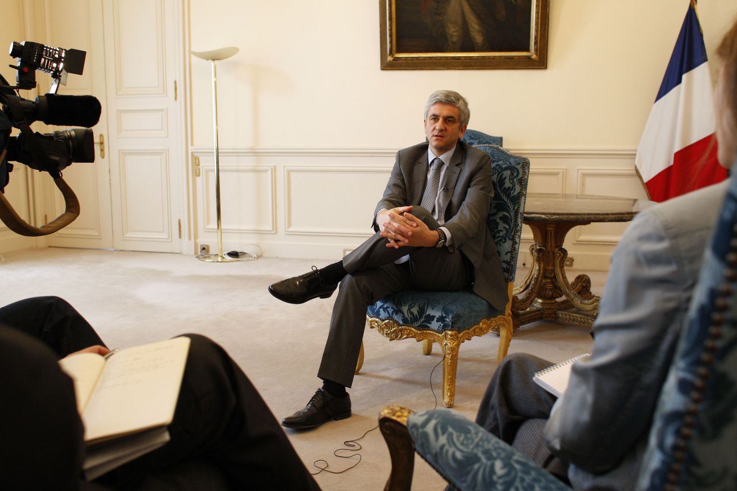 Prantsuse kaitseminister Hervé Morin andmas intervjuud.