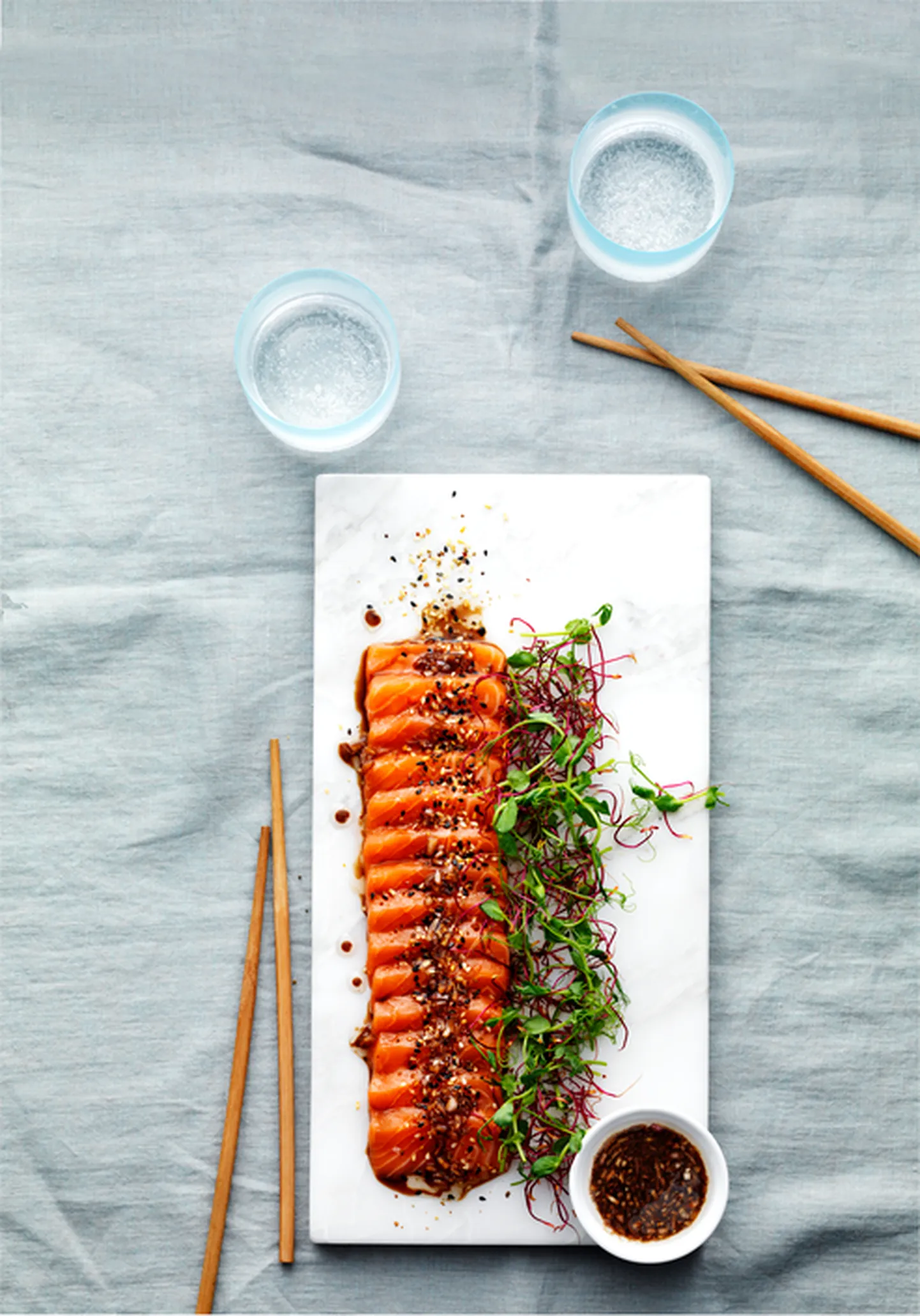 Lõhe sashimi.