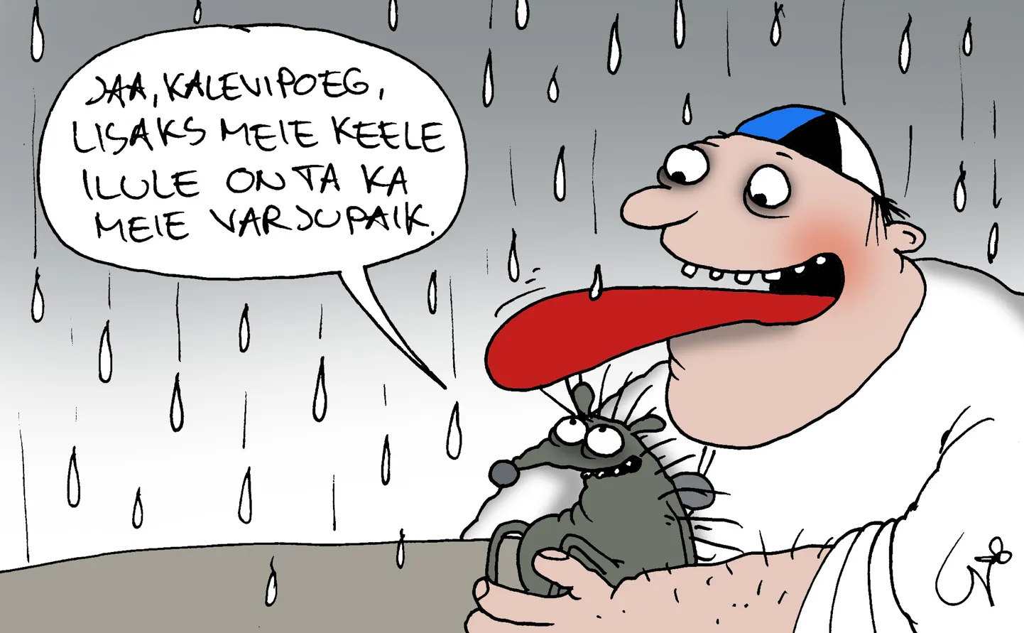 Urmas Nemvalts joonistab.